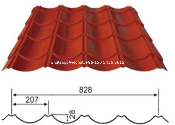 750mm width steel coil to make color coated wave  roof tile