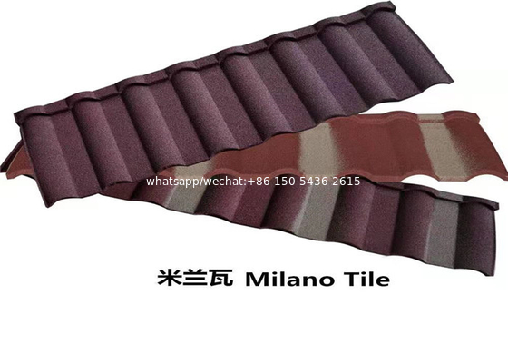 Building material colorful stone coated steel roof tiles / steel roofing tile sheet