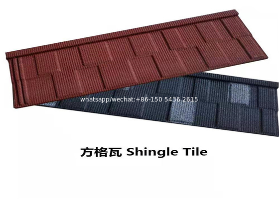 Building material colorful stone coated steel roof tiles / steel roofing tile sheet