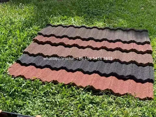 Building material colorful stone coated steel roof tiles / steel roofing tile sheet